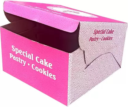 Printed Party Box  (Pink, Pack of 30)