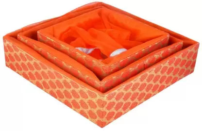 Wedding Gift Hamper Baskets, Baby Shower Wooden Fruit & Vegetable Basket  (Orange)