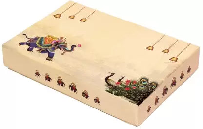 Sweet Packaging Box, Snacks Packing Box, 4 Partitions Tray Diwali/Navaratri/Dussehra (SIZE -9 x 6 x 1.5 INCHES) Set Of 20 Boxes Storage Box  (White)